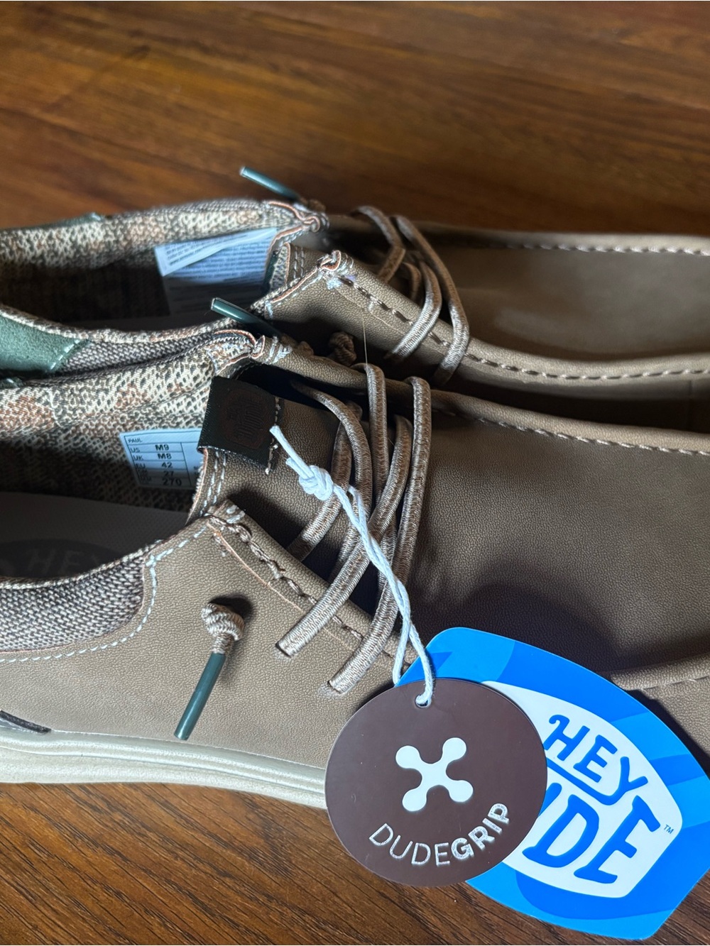 Hey Dude Men’s Tan Brown Boat Shoes - Dudagrip